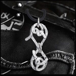 5 For $25💫Silver Grunge Aluminum Pendant